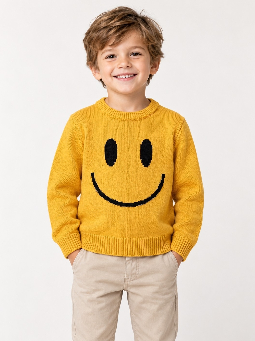 KIDS BOUTIQUE SMILEY FACE SWEATER SZ 5T